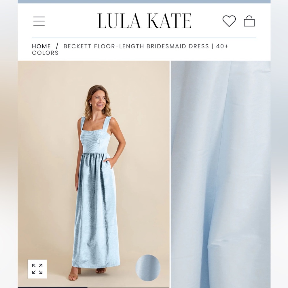 Lula Kate Beckett Floor-Length Bridesmaid Dress - Light Blue